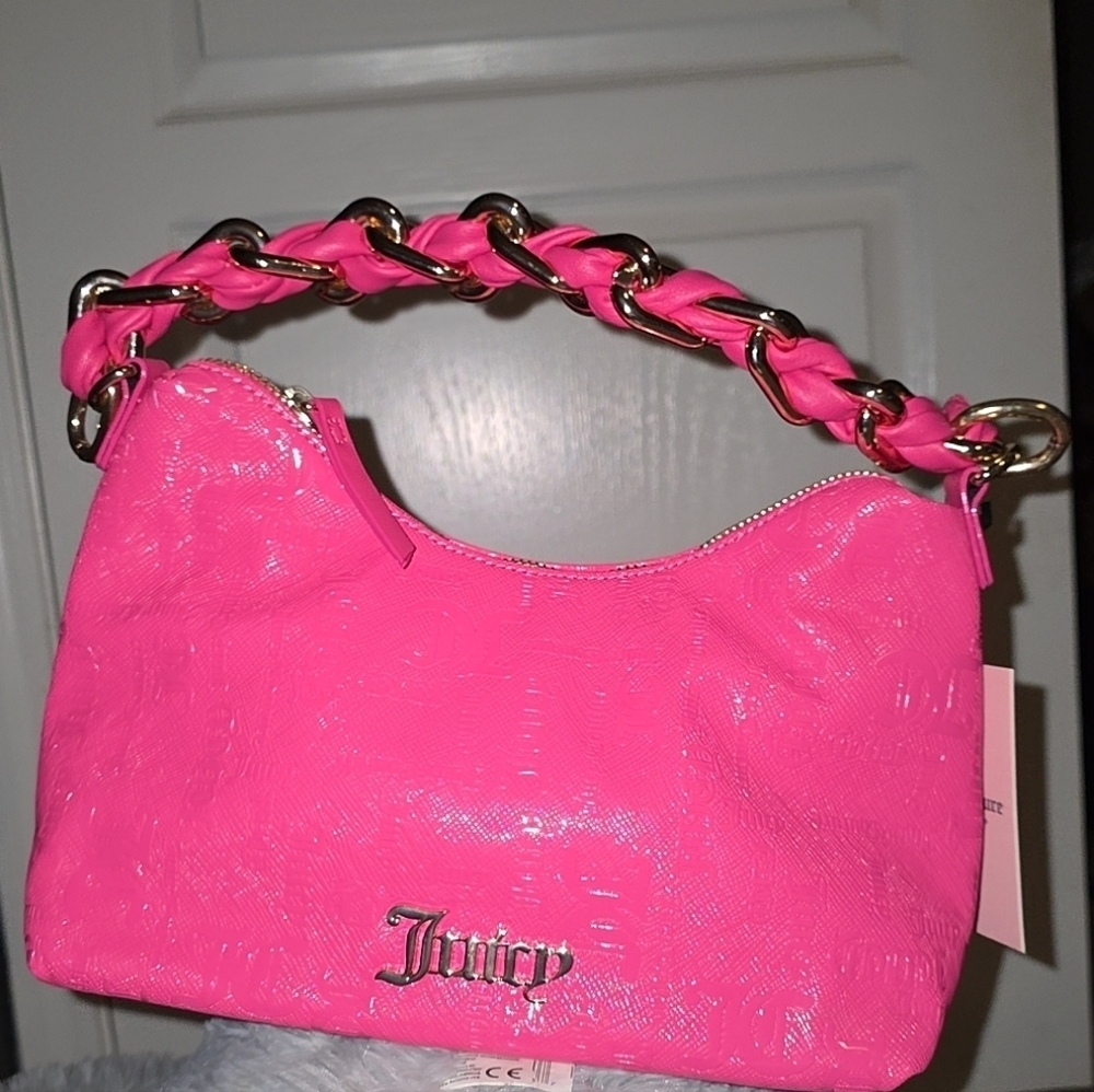 Juicy Couture Enchanted Hobo Hand Bag- Pink Flash - Picture 3 of 6